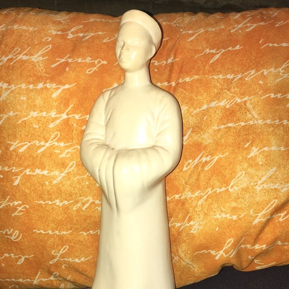 Accents Vintage Chinese Glass Bisque Figurine Monk Poshmark